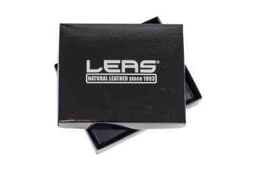LEAS Mini Geldbörse mit Riegel extra dünn im Hochformat Echt-Leder, schwarz